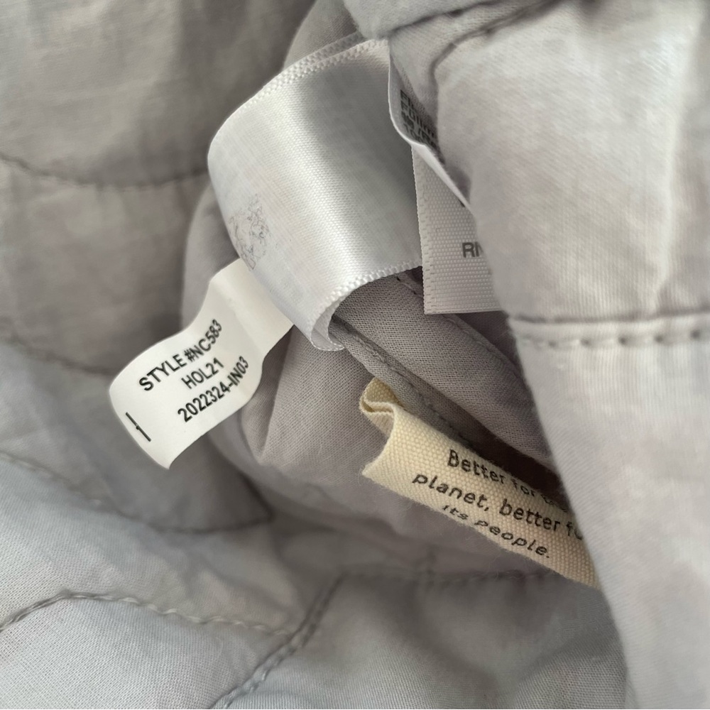 Madewell Quilted Belrose Shirt-Jacket cool fog grey 100% cotton medium M - Picture 10 of 10